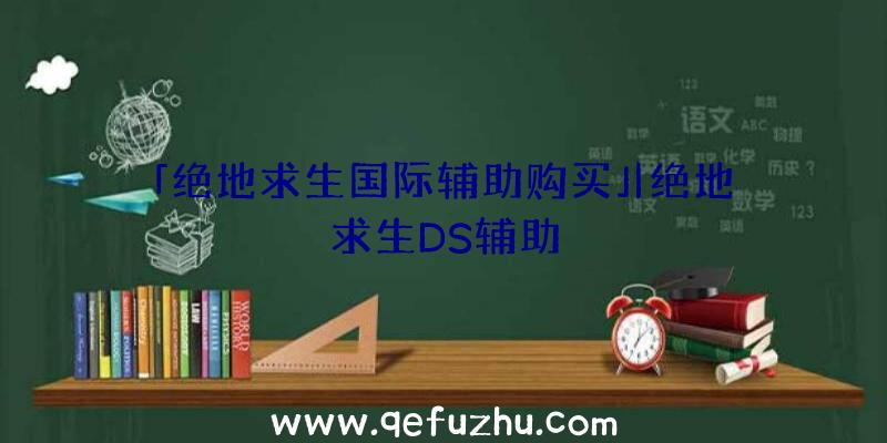 「绝地求生国际辅助购买」|绝地求生DS辅助